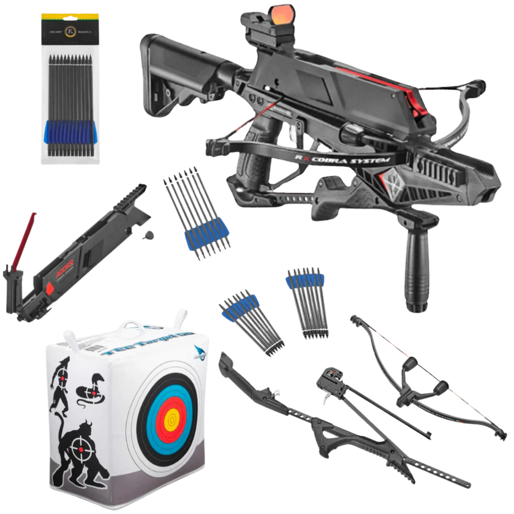 EK Archery Cobra RX Adder Self Loading 130lb Complete Crossbow Bundle