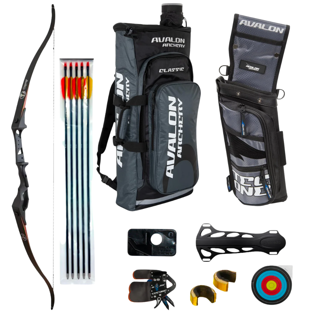 Sanlida Mens Starter Recurve Bow Kit 'Grey' 35lbs RH
