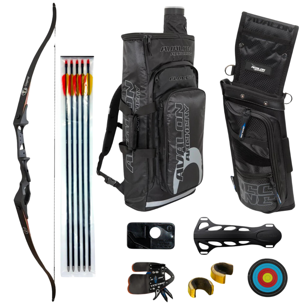 Sanlida Mens Starter Recurve Bow Kit 'Midnight' 35lbs RH