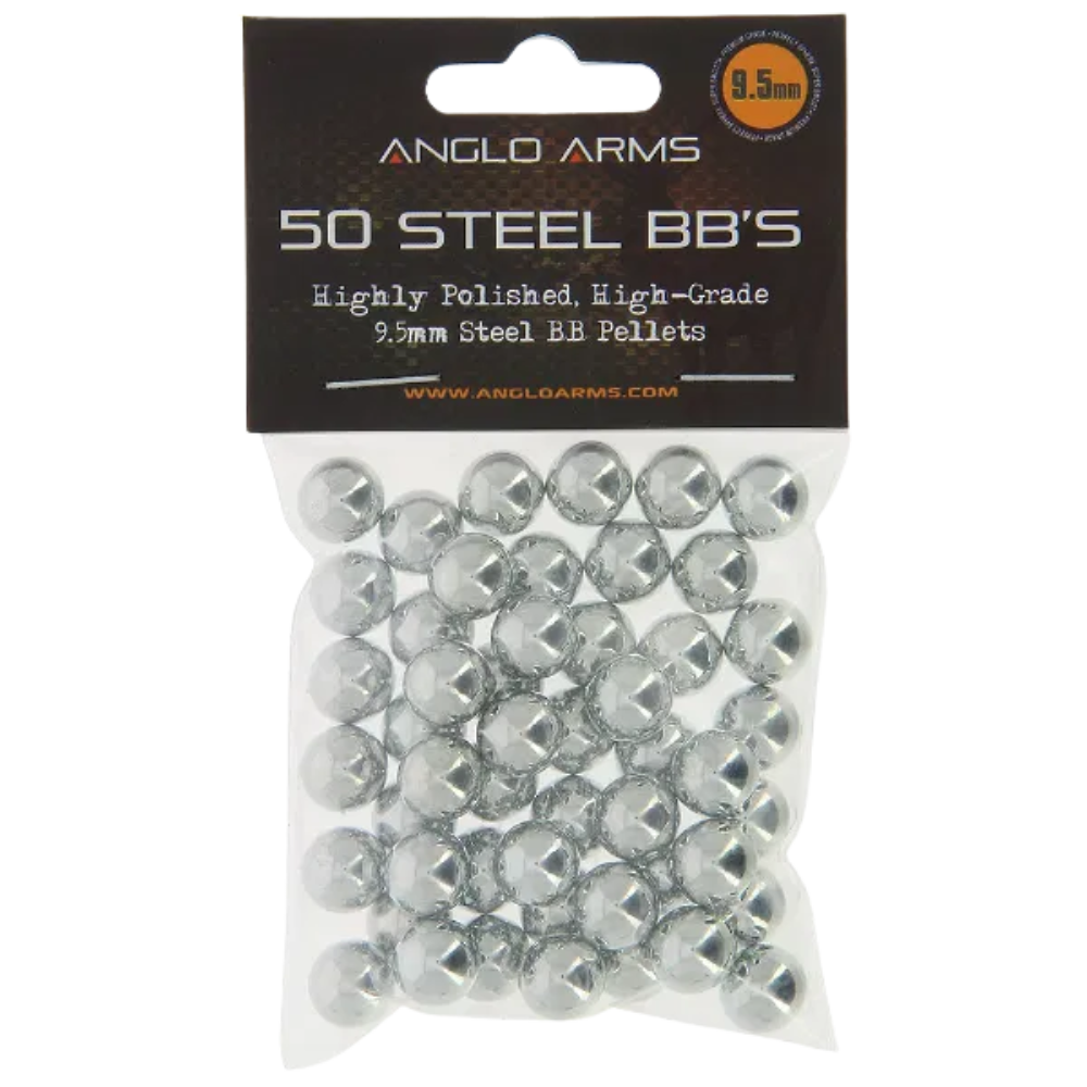 Anglo Arms Ammo - 9.5mm Steel BB Slingshot Ammo (50pcs)