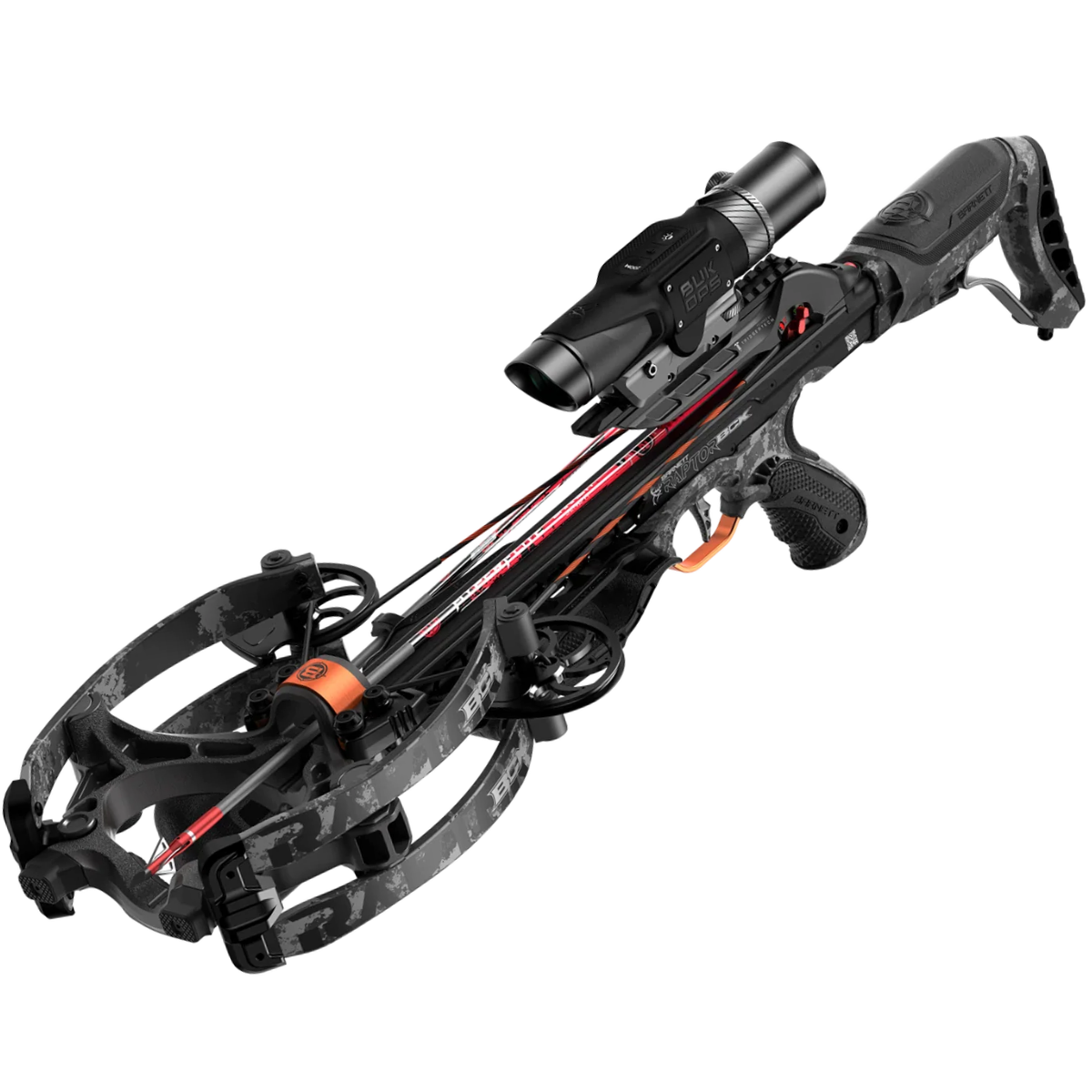 Barnett Hyper Raptor BCX BUK Ops X-Factor Scope Compound Crossbow Package 425fps