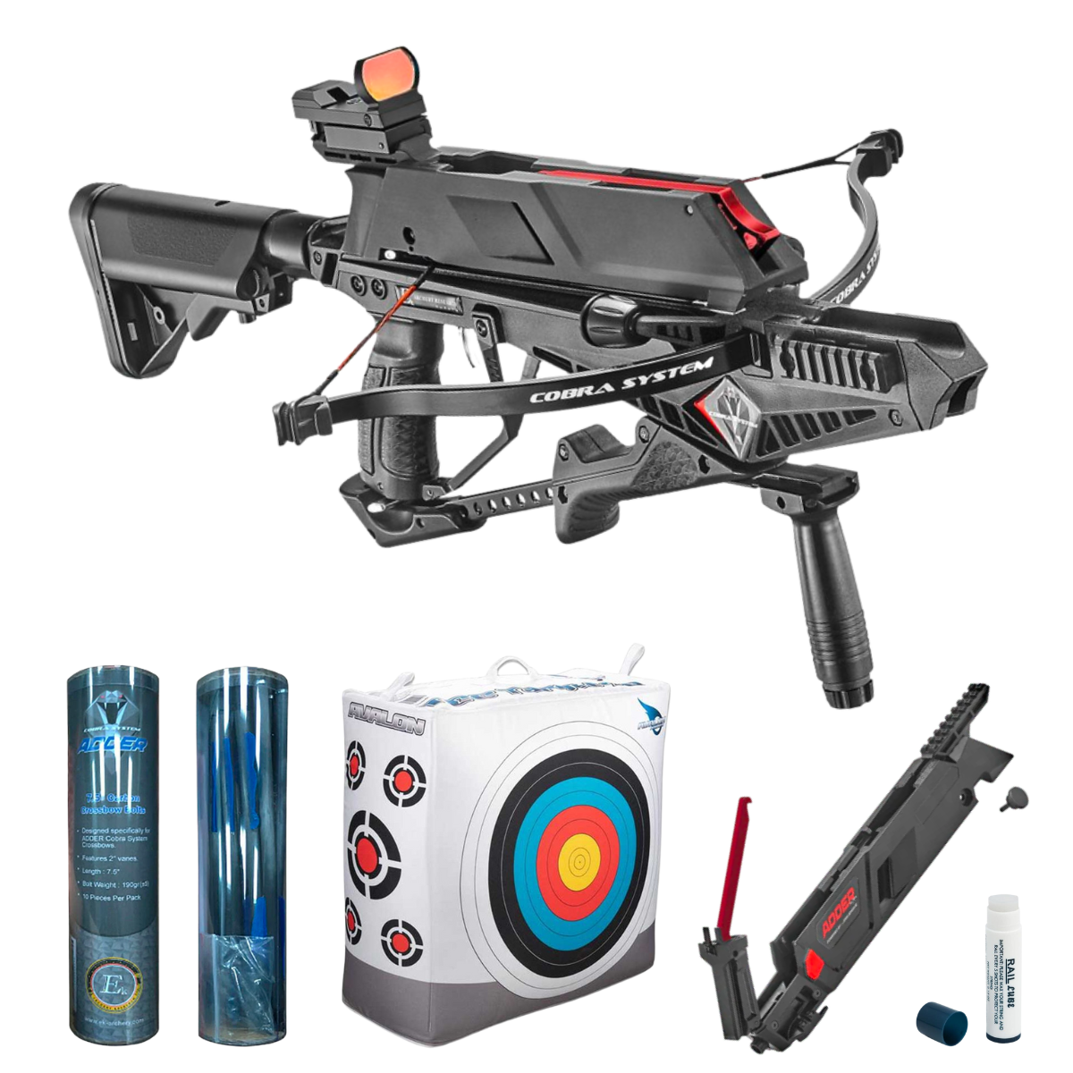 EK Archery Cobra RX Adder Self Loading 130lb Crossbow Bundle