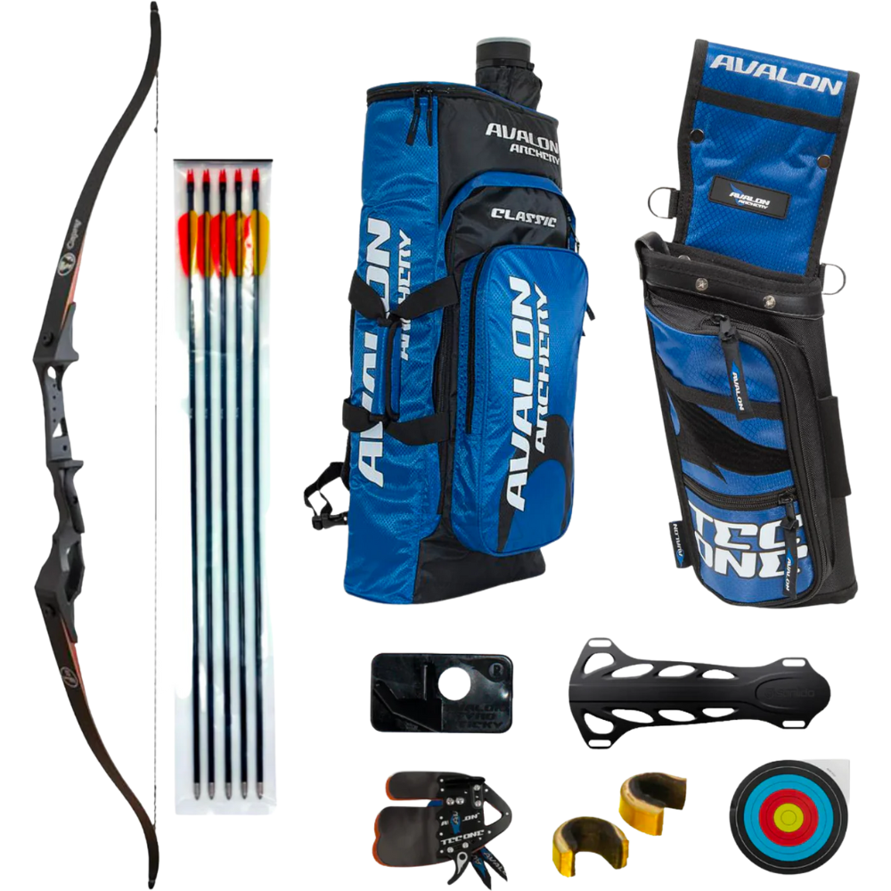 Sanlida Mens Starter Recurve Bow Kit 'Ocean' 35lbs RH