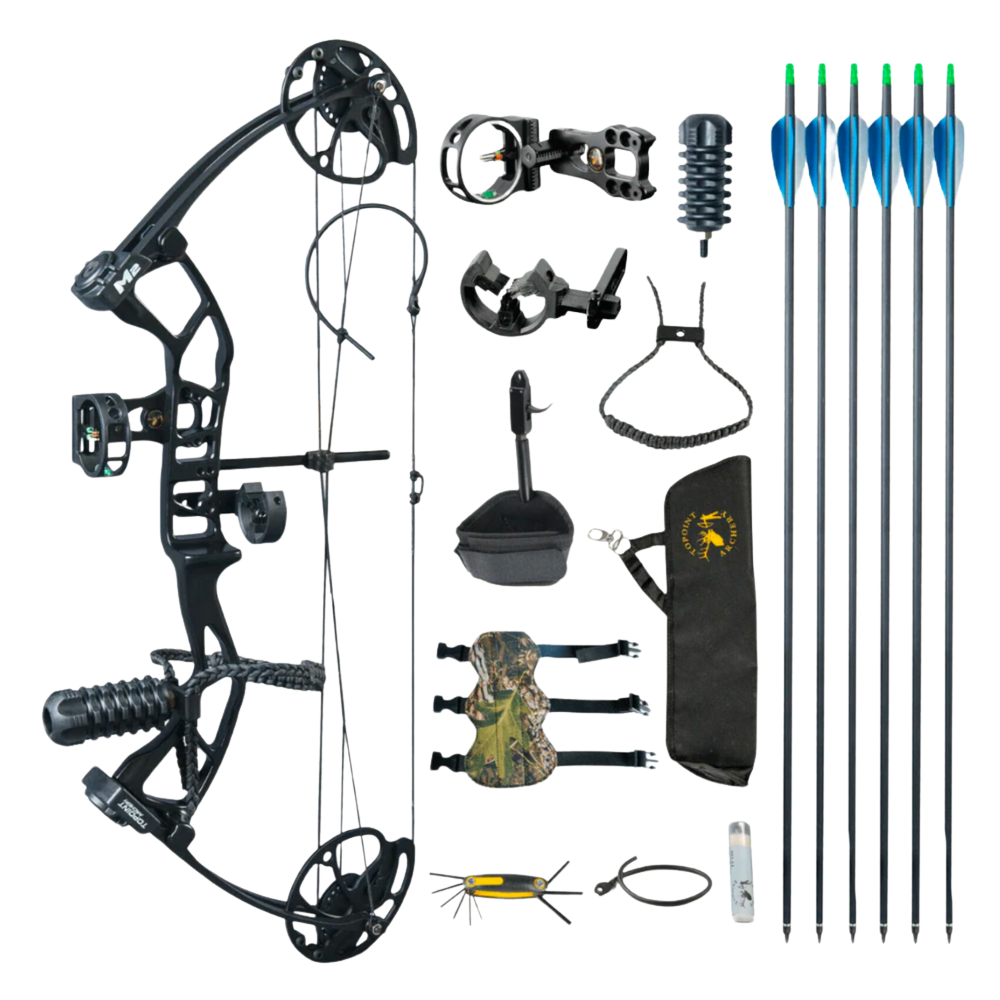 Topoint M2 Compound Bow Kit – Adjustable Youth & Beginner Archery Set
