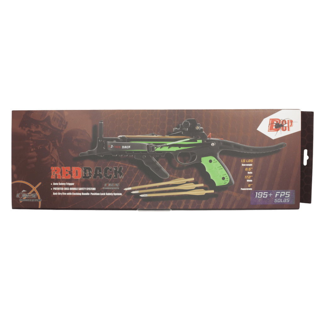 Hori-Zone Redback RTS Pistol Crossbow 80lb - Green/Black