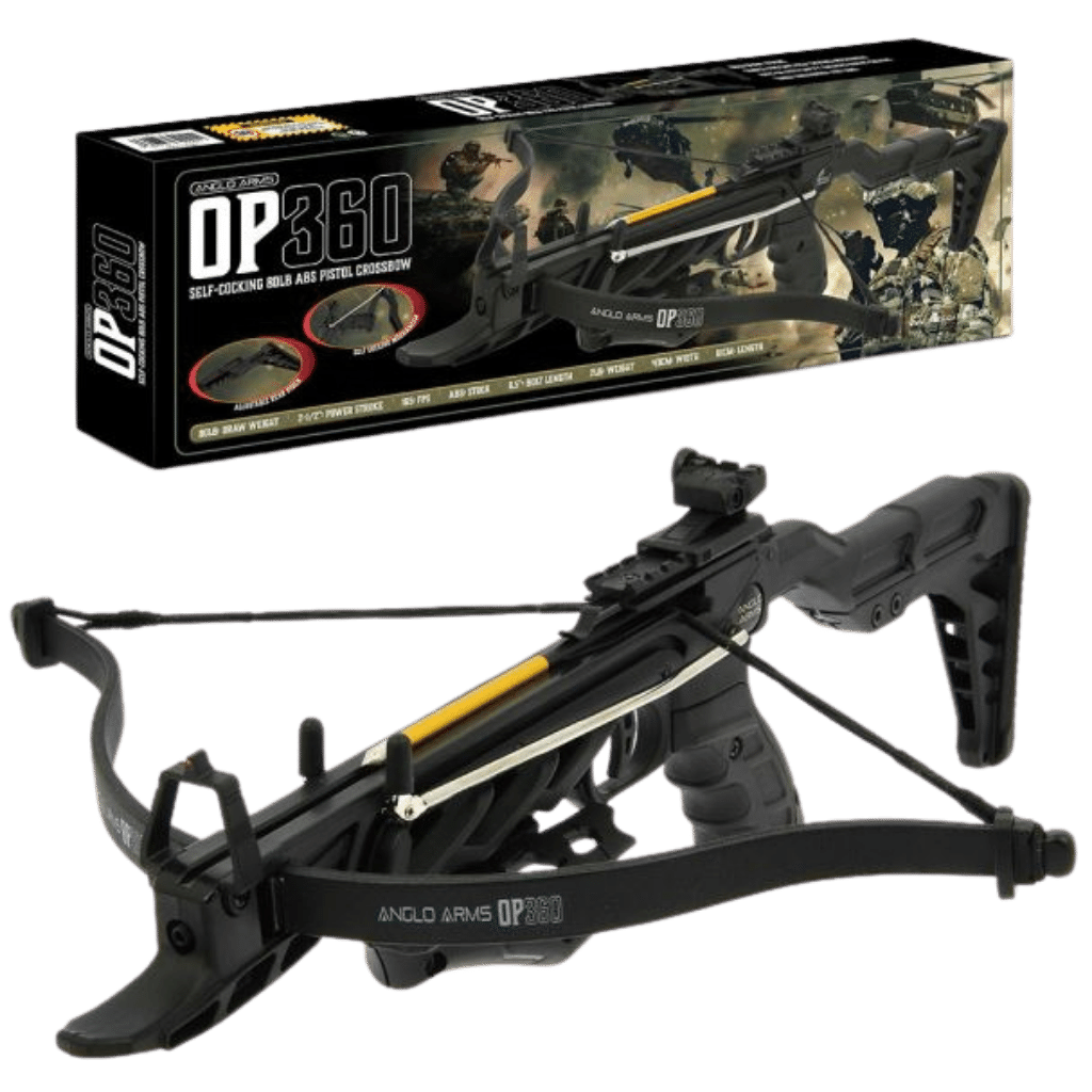 Anglo Arms OP-360 80lb Self Cocking Aluminium Pistol Crossbow