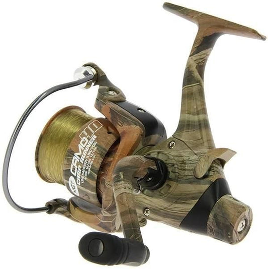 Angling Pursuits - Camo 60 Carp Runner Reel – 3BB with 12lb Line and Spare Spool