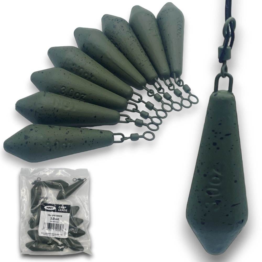 NGT Fishing Leads 3oz Distance - 10pk
